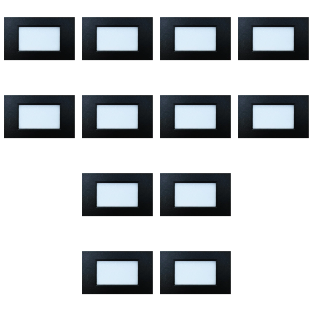 Outdoor Landscape Lighting LED 12V Low Voltage STA10 4x/8x/12x Package 3.5W 12V Low Voltage 3CCT Rectangular Waterproof Horizontal LED Aluminum Stair Step Light Fixture