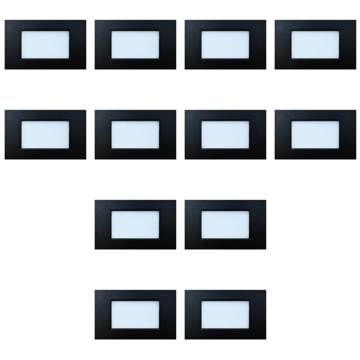 Outdoor Landscape Lighting LED 12V Low Voltage STA10 4x/8x/12x Package 3.5W 12V Low Voltage 3CCT Rectangular Waterproof Horizontal LED Aluminum Stair Step Light Fixture
