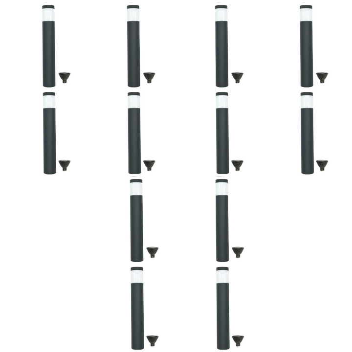 Outdoor Landscape Lighting LED 12V Low Voltage BPLP01 Brutus 15" Black Brass Bollard 4x/8x/12x MR16 4W Dimmable 2700K Package Light Low Voltage Outdoor Lighting