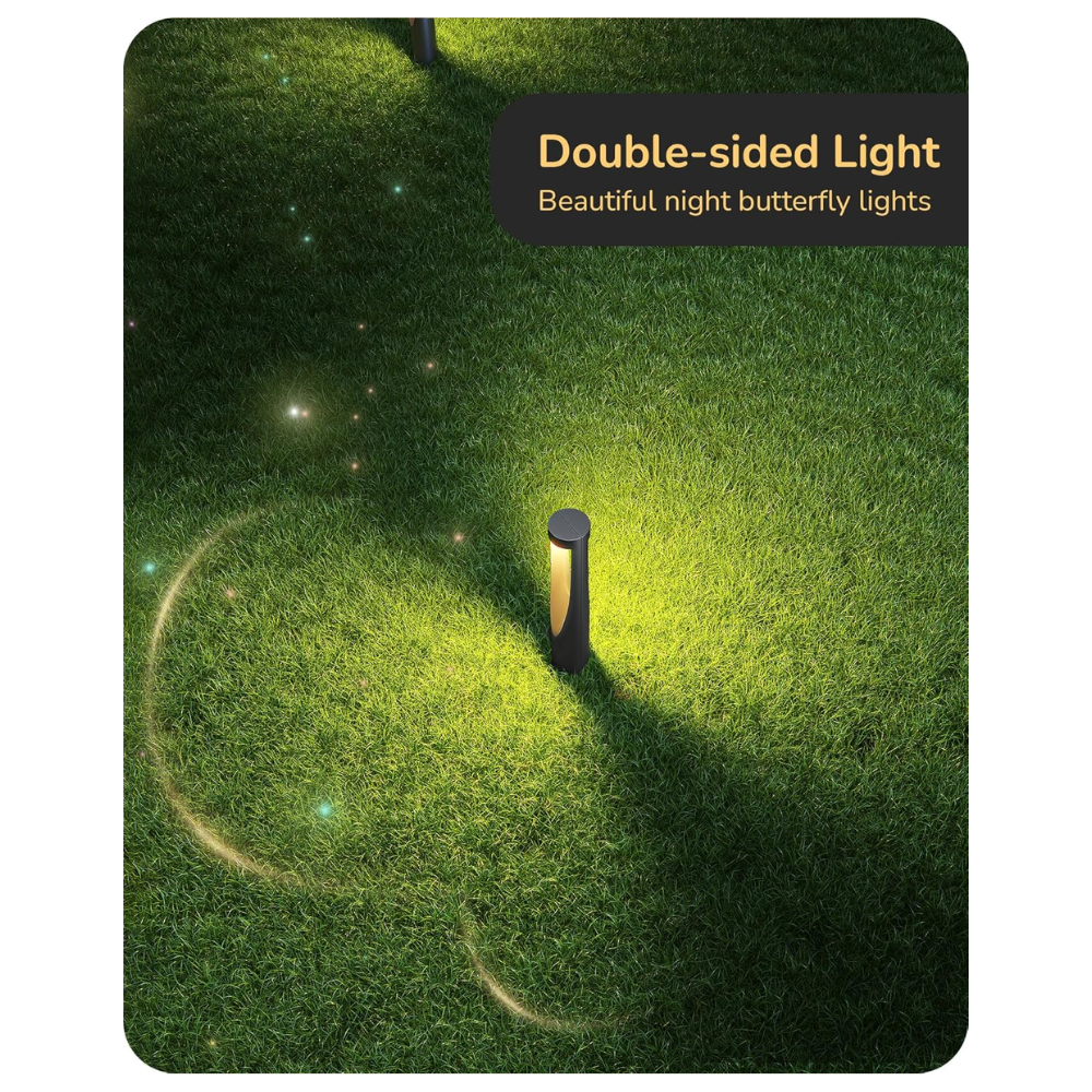Outdoor Landscape Lighting LED 12V Low Voltage ALP50 6-Pack 2W 3000K Double-sided Light LED Landscape Pathway Light Package, 12V AC/DC