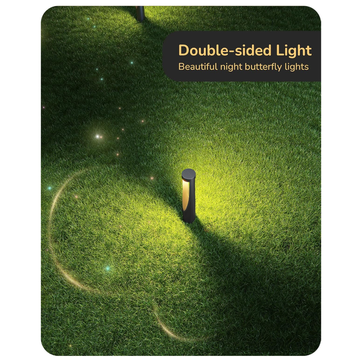 Outdoor Landscape Lighting LED 12V Low Voltage ALP50 6-Pack 2W 3000K Double-sided Light LED Landscape Pathway Light Package, 12V AC/DC