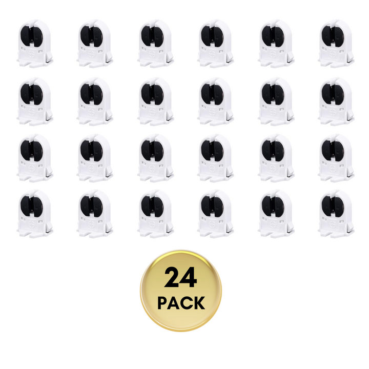 Outdoor Landscape Lighting LED 12V Low Voltage Plastic Sockets for T5 Bulbs and Lamps Package – 2A 12V-500V Max 80W Heat-Resistant Light Bulb Holder for G5 Based LED and Fluorescent Tune Lights – Replacement Sockets 24 Pack