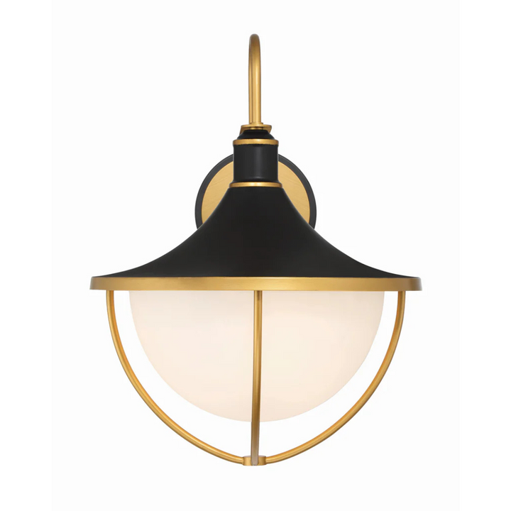 Outdoor Landscape Lighting LED 12V Low Voltage Atlas 3 Light Outdoor Sconce 16.5"x22" Stainless Steel and Glass Matte Black with Textured Gold Finish 120V 3 E26 Medium Base LED Bulb Sockets for Patio, Garden, Exterior Walls