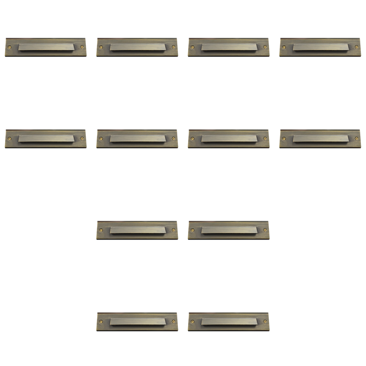 Outdoor Landscape Lighting LED 12V Low Voltage STB16 4x/8x/12x Package 2W LED Cast Brass 12V Low Voltage Surface Mounted Slim Horizontal Outdoor & Indoor 7.37" Step Light 12 Pack Natural Brass