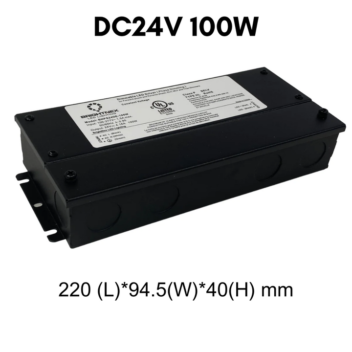 Outdoor Landscape Lighting LED 12V Low Voltage TSDC01 12V/24V DC Low Voltage Dimmable Transformers UL Listed LED Driver Outdoor Rated 24V DC 100W No Pigtail Plug