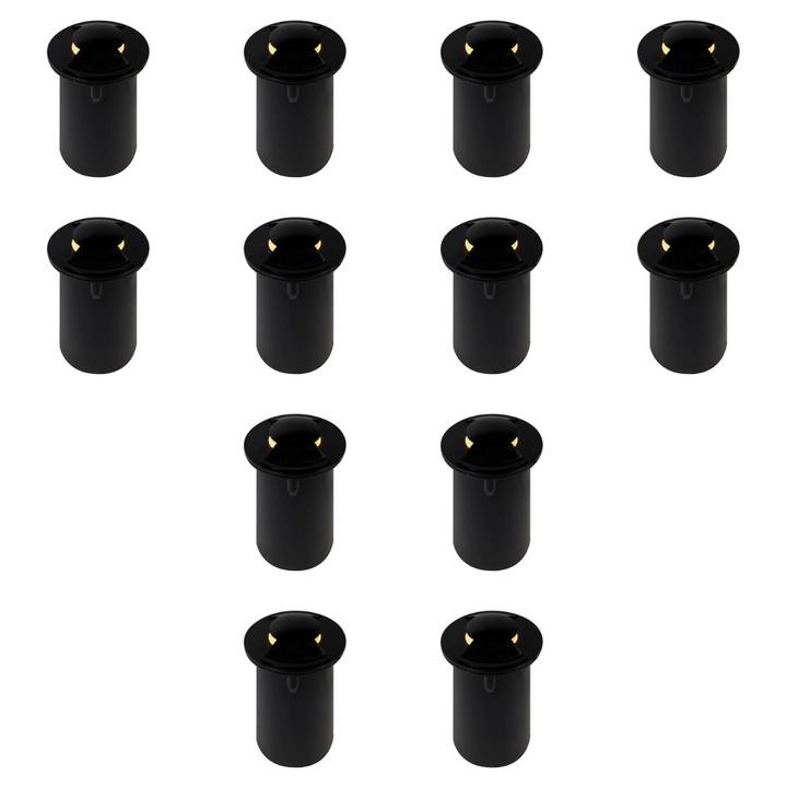 Outdoor Landscape Lighting LED 12V Low Voltage UNS04 4x/8x/12x Package Stainless Steel Bi Directional Two Slit In-Ground 12V Low Voltage LED In Ground Landscape Lighting with MR16 5W 3000K Bulb 12 Pack Black