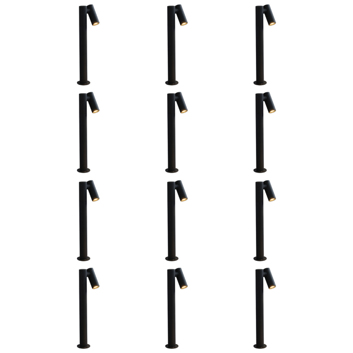 Outdoor Landscape Lighting LED 12V Low Voltage CDPA70 4x/8x/12x Package 3W 3000K Warm White Integrated LED Adjustable Directional Bollard Path Light Low Voltage Outdoor Landscape Lighting 12 Pack