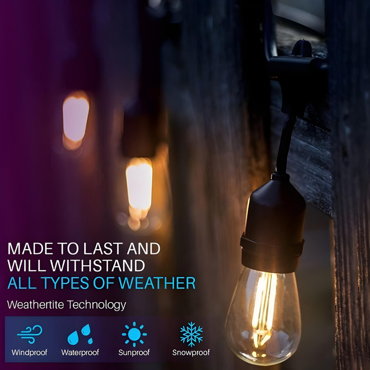 Outdoor Landscape Lighting LED 12V Low Voltage SL101 Replacement Light Bulbs 2W LED S14 E26 12V Low Voltage Edison Style for Bistro String Lights