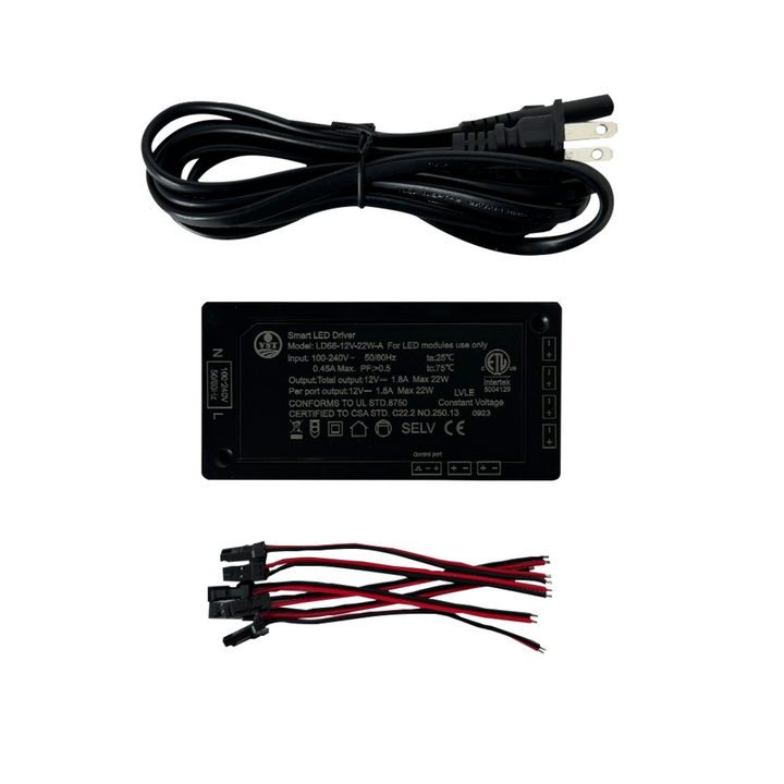 Outdoor Landscape Lighting LED 12V Low Voltage TSDC22 – Heavy Duty 12V DC 22W Low Voltage Transformer for LED Modules