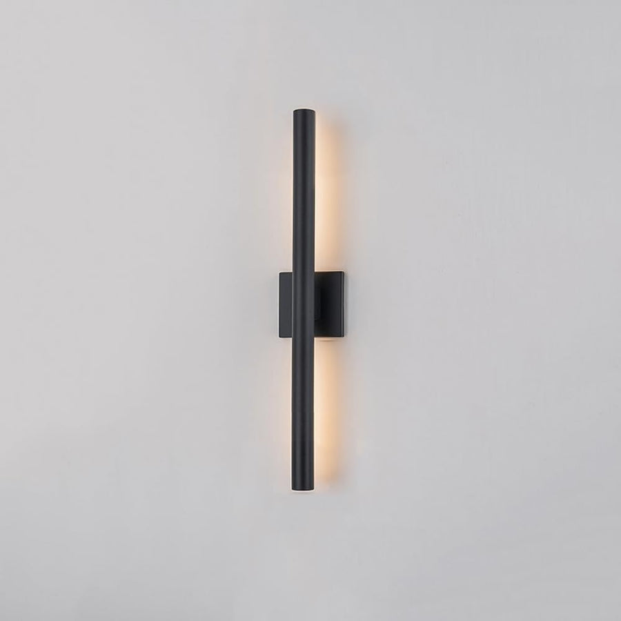 Outdoor Landscape Lighting LED 12V Low Voltage SCH07 Linear LED Up and Down Modern Outdoor Wall Sconce Light 3000K Warm White Aluminum and Frosted Glass Integrated LED Line Voltage 120V AC IP65 Waterproof for Front Door, Porch, Patio, Garage