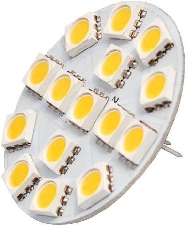 Outdoor Landscape Lighting LED 12V Low Voltage G4 5-Pack 1W and 3W 300LM 3000K Non-Dimmable SMD Standard Back-Pin Flat LED Light Bulb 12V 180° Bulb Energy Efficient