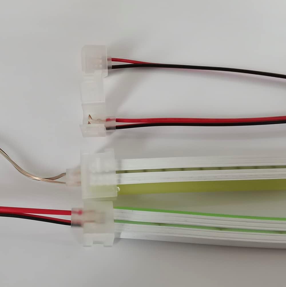 Outdoor Landscape Lighting LED 12V Low Voltage SLN 10 Pack Solderless Strip to Wire Connectors Package for 6x12mm Strip Light Neon
