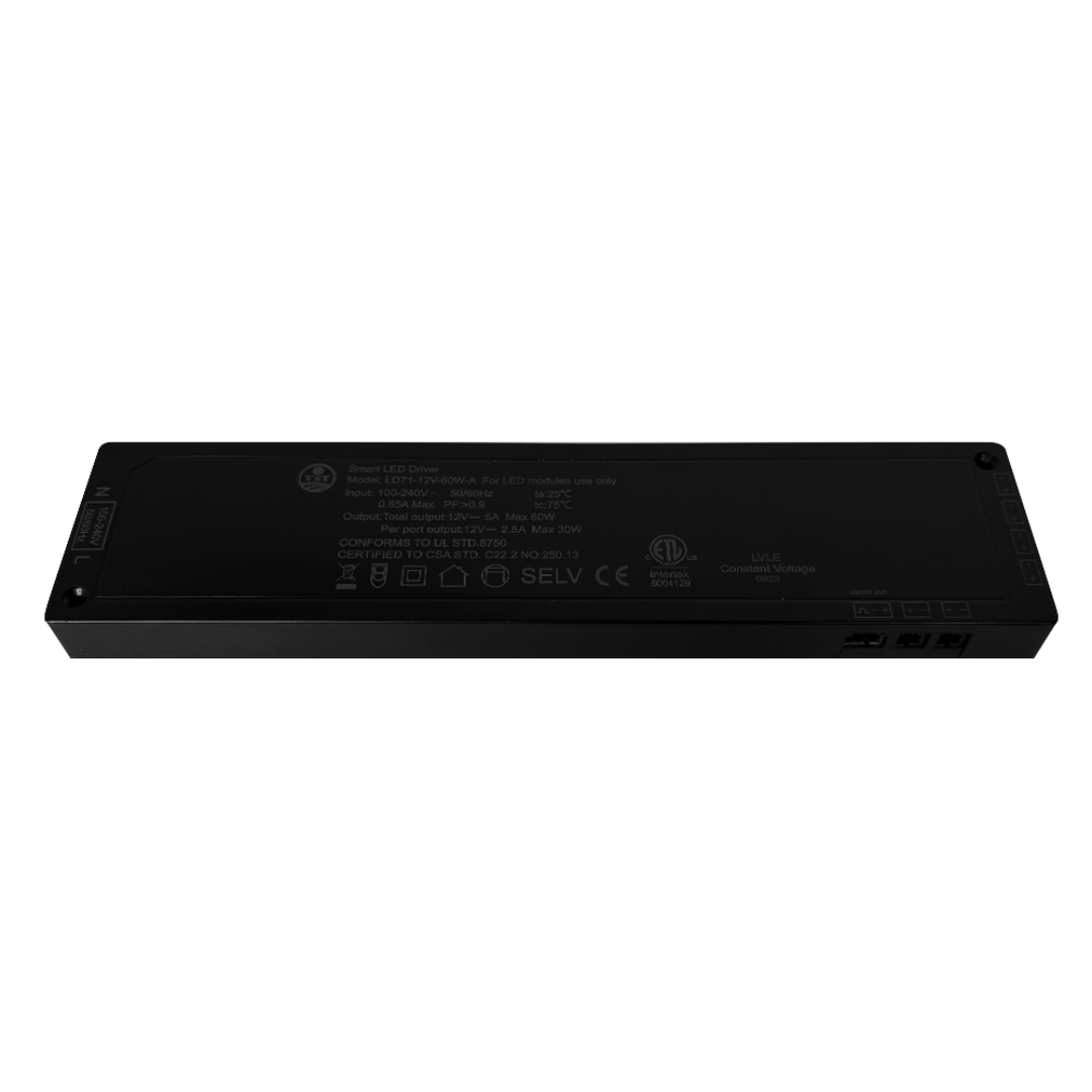 Outdoor Landscape Lighting LED 12V Low Voltage TSDC60 – Heavy Duty 12V DC 60W Low Voltage Transformer for LED Modules