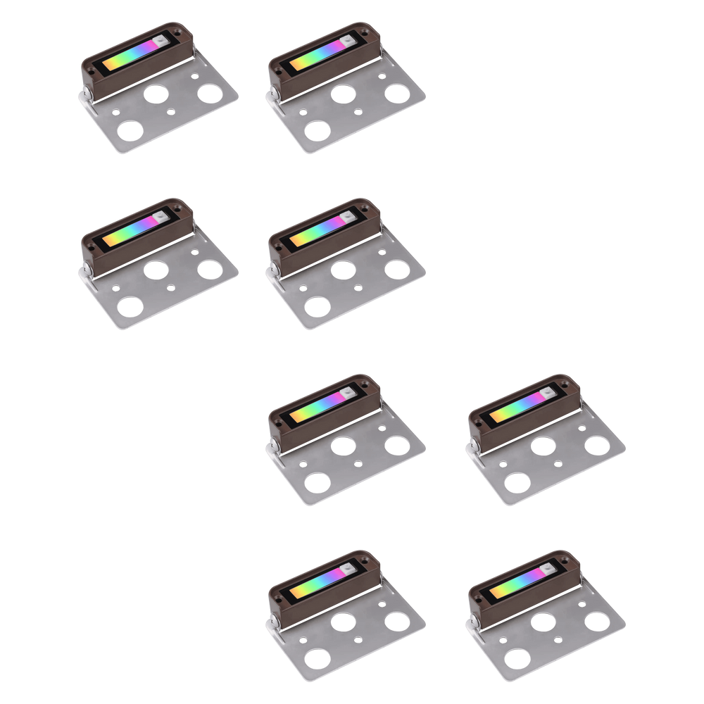 Outdoor Landscape Lighting LED 12V Low Voltage STBR01 4x/8x/12x Package 4-Inch 1W RGBW LED Retaining Wall Lights, Aluminum Hardscape Color Changing 12V-24V Low Voltage Landscape Lights 8 Pack