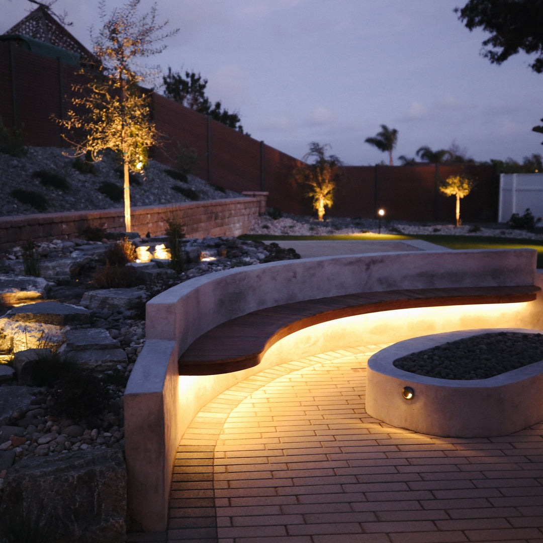 Outdoor Landscape Lighting LED 12V Low Voltage SLN04 Dotless COB LED Neon Side Flex Strip Light with End Cap 3.05W 0.47"x 0.23" AC12V 16' or DC24V 16'/49'/65' IP67 Waterproof