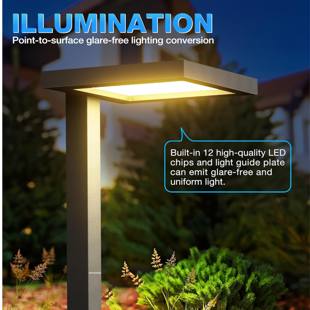 Outdoor Landscape Lighting LED 12V Low Voltage ALP03 8- and 12-Pack 5W Low Voltage 12V 3000K Integrated LED Cast Aluminum Anti-Glade Landscape Pathway Lights Package