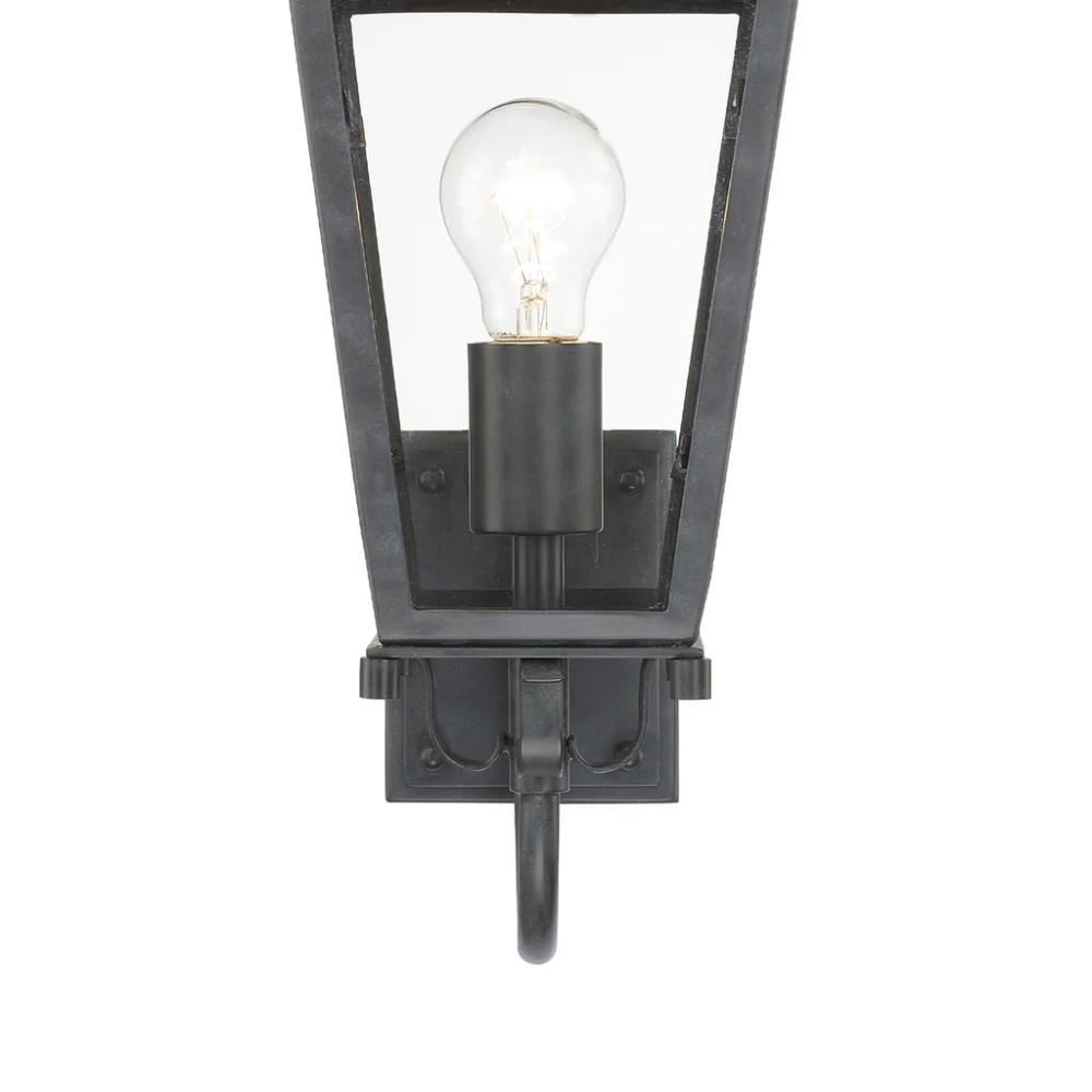 Outdoor Landscape Lighting LED 12V Low Voltage Dumont 1 Light Outdoor Sconce 6.75"x17.5" Stainless Steel and Clear Glass Graphite Metal Finish 120V 1 E26 Medium Base LED Bulb Socket for Patio, Garden, Exterior Walls