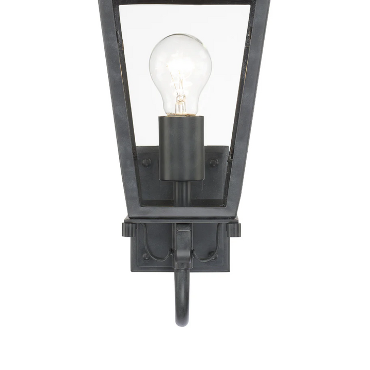 Outdoor Landscape Lighting LED 12V Low Voltage Dumont 1 Light Outdoor Sconce 6.75"x17.5" Stainless Steel and Clear Glass Graphite Metal Finish 120V 1 E26 Medium Base LED Bulb Socket for Patio, Garden, Exterior Walls
