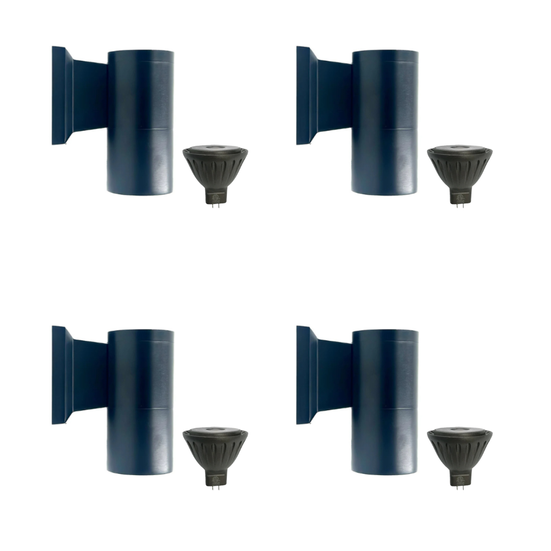 Outdoor Landscape Lighting LED 12V Low Voltage SCSP04 Teide Sconce Brass Finish Down Light 4x/8x/12x MR16 4W Dimmable 2700K Package Low Voltage Outdoor Lighting Black Brass 4 Pack