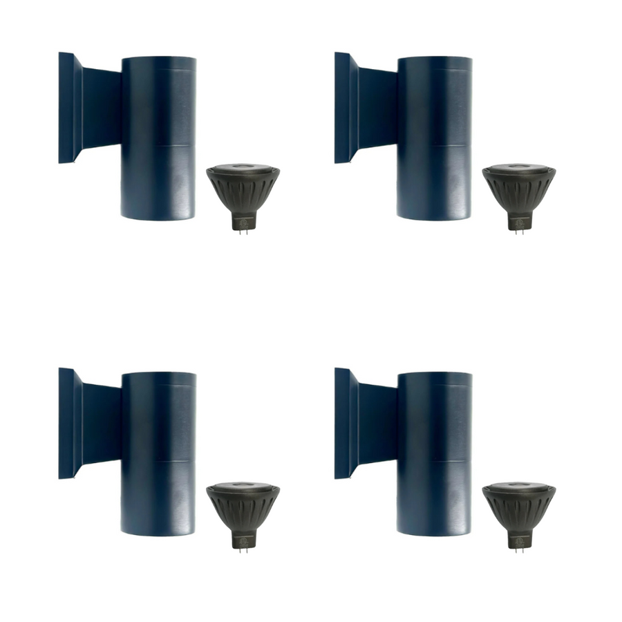 Outdoor Landscape Lighting LED 12V Low Voltage SCSP04 Teide Sconce Brass Finish Down Light 4x/8x/12x MR16 4W Dimmable 2700K Package Low Voltage Outdoor Lighting Black Brass 4 Pack