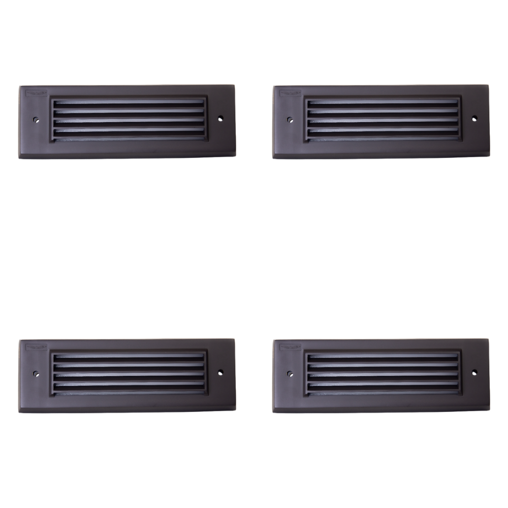 Outdoor Landscape Lighting LED 12V Low Voltage STBCC17 4x/8x/12x Package Cast Brass 1W-4W 3CCT Adjustable LED Outdoor 9" Step Light 12V Low Voltage Lighting Dark Brass 4 Pack