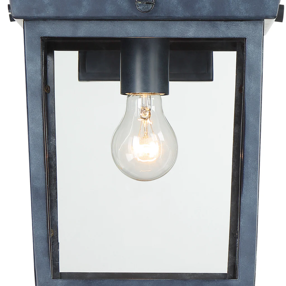 Outdoor Landscape Lighting LED 12V Low Voltage Belmont 1 Light Outdoor Sconce 9.5"x14" Stainless Steel and Clear Glass Graphite Metal Finish 120V 1 E26 Medium Base LED Bulb Socket for Patio, Garden, Exterior Walls