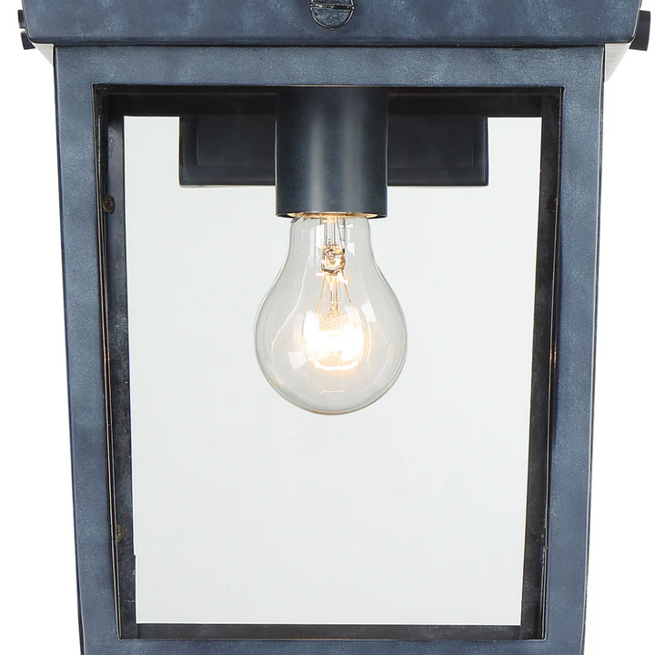 Outdoor Landscape Lighting LED 12V Low Voltage Belmont 1 Light Outdoor Sconce 9.5"x14" Stainless Steel and Clear Glass Graphite Metal Finish 120V 1 E26 Medium Base LED Bulb Socket for Patio, Garden, Exterior Walls