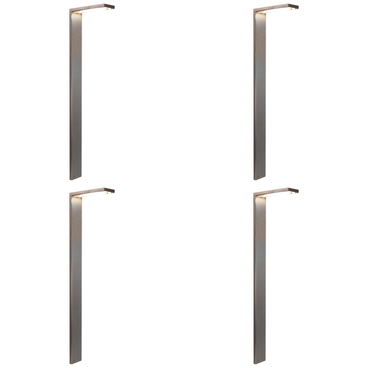 Outdoor Landscape Lighting LED 12V Low Voltage CDPS58 4x/8x/12x Package 3W Stainless Steel Directional Pathway Light LED Bollard Landscape Lighting 12V Low Voltage Stainless Steel 4 Pack
