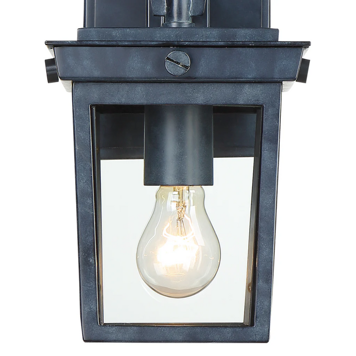 Outdoor Landscape Lighting LED 12V Low Voltage Belmont 1 Light Outdoor Sconce 6.5"x11" Stainless Steel and Clear Glass Graphite Metal Finish 120V 1 E26 Medium Base LED Bulb Socket for Patio, Garden, Exterior Walls