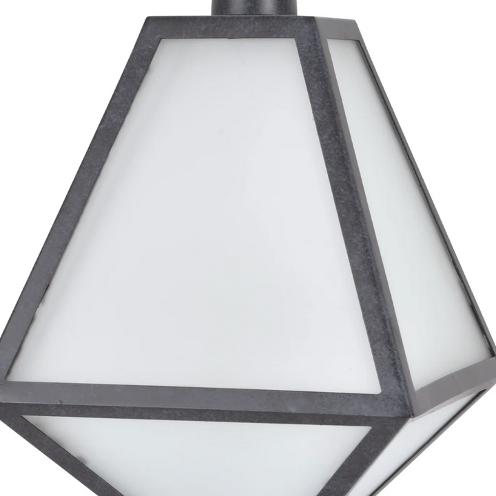 Outdoor Landscape Lighting LED 12V Low Voltage Brian Patrick Flynn Glacier 1 Light Outdoor Post Light 8"x15.5" Stainless Steel and Glass Charcoal Black Finish 120V 1 E26 Medium Base LED Bulb Socket Casual Farmhouse Lantern for Patio, Garden, Exterior Posts