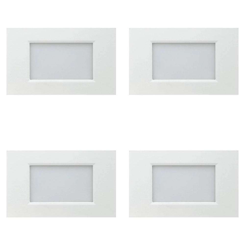 Outdoor Landscape Lighting LED 12V Low Voltage STA10 4x/8x/12x Package 3.5W 12V Low Voltage 3CCT Rectangular Waterproof Horizontal LED Aluminum Stair Step Light Fixture White 4 Pack