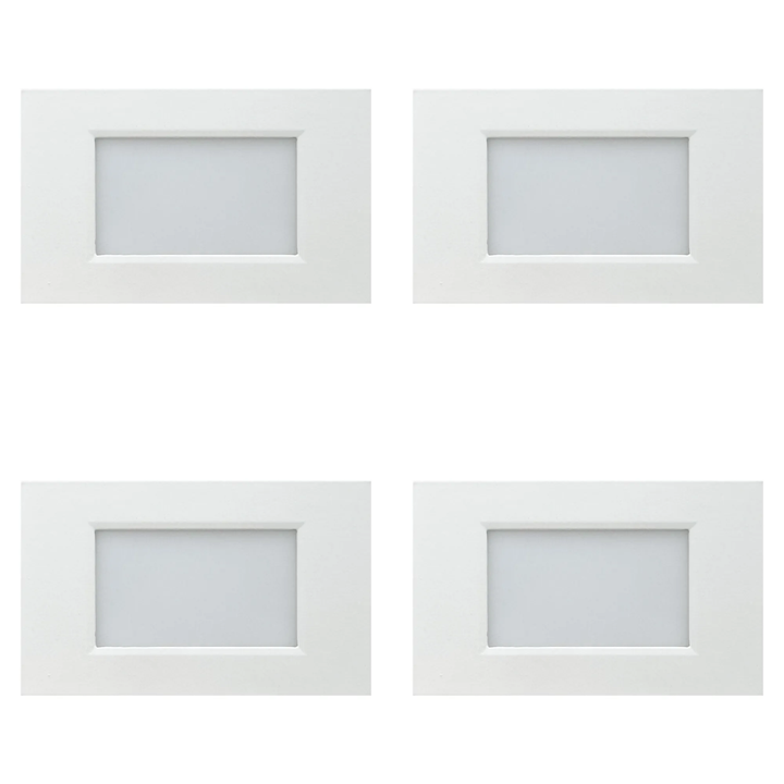 Outdoor Landscape Lighting LED 12V Low Voltage STA10 4x/8x/12x Package 3.5W 12V Low Voltage 3CCT Rectangular Waterproof Horizontal LED Aluminum Stair Step Light Fixture White 4 Pack