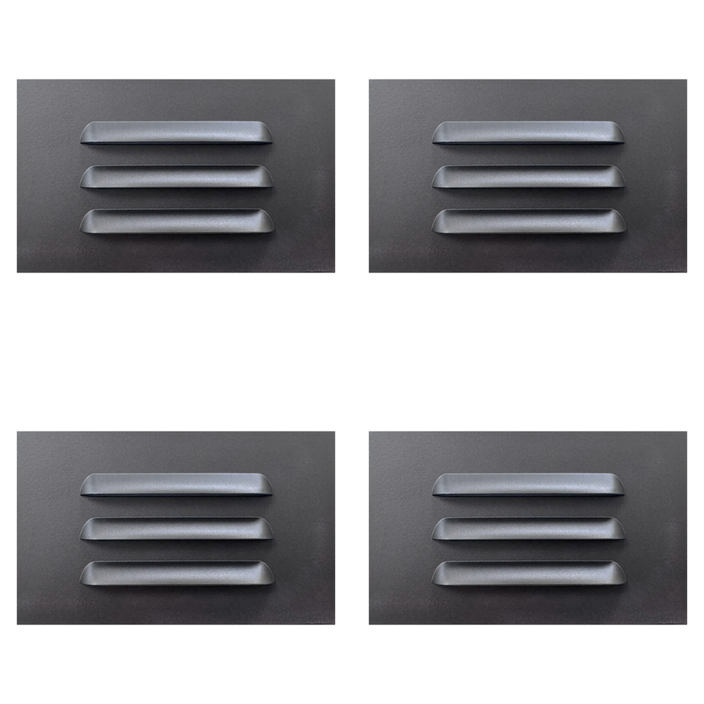 Outdoor Landscape Lighting LED 12V Low Voltage STA11 4x/8x/12x Package 3.5W 12V Low Voltage 3000K Warm White Integrated Rectangular Waterproof Horizontal LED Aluminum Step Light Wall Lighting Fixture Dark Bronze 4 Pack
