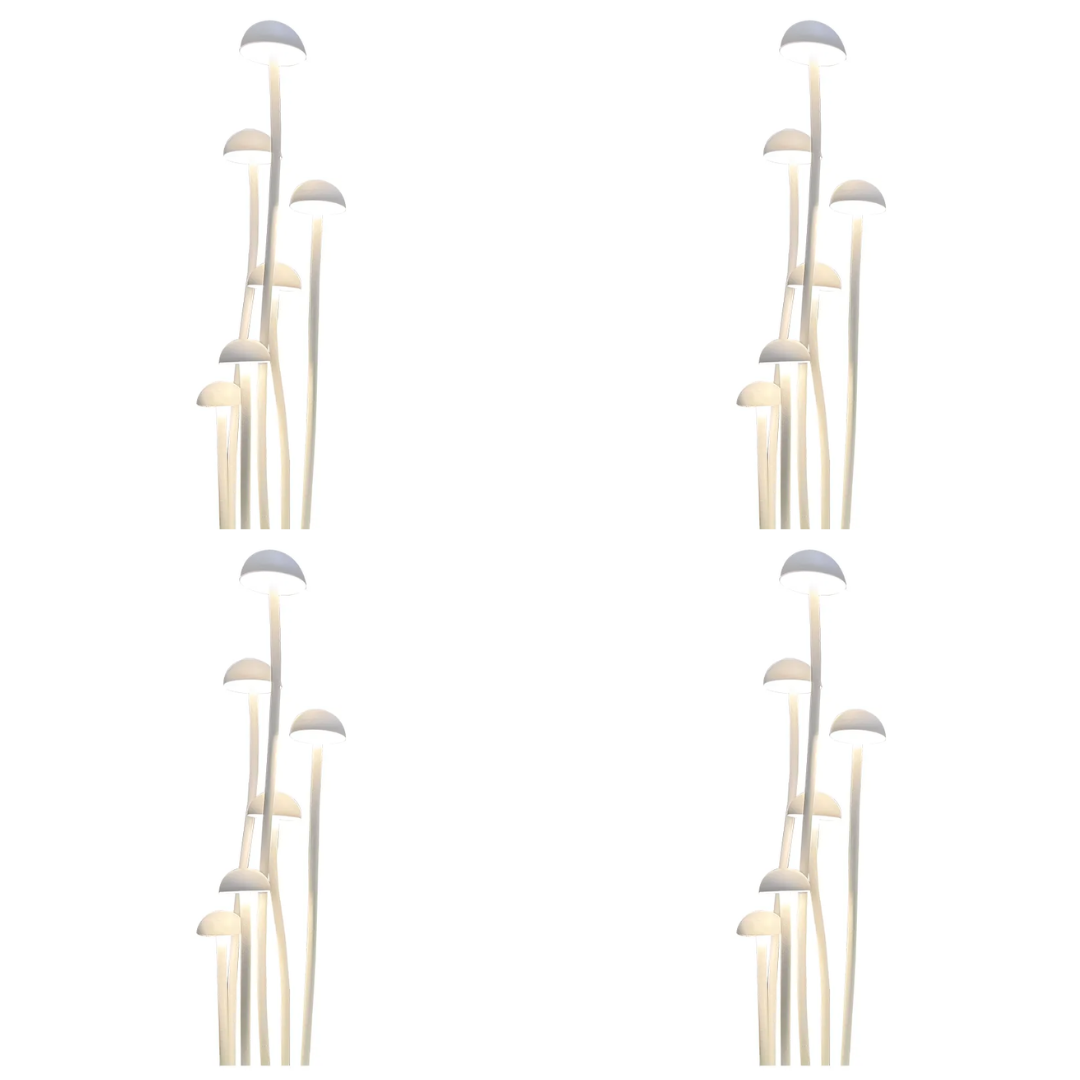 Outdoor Landscape Lighting LED 12V Low Voltage CDPA71 4x/8x/12x Package Mushroom Aluminum 3000K Warm White Integrated LED 12V Low Voltage Path Light White 4 Pack