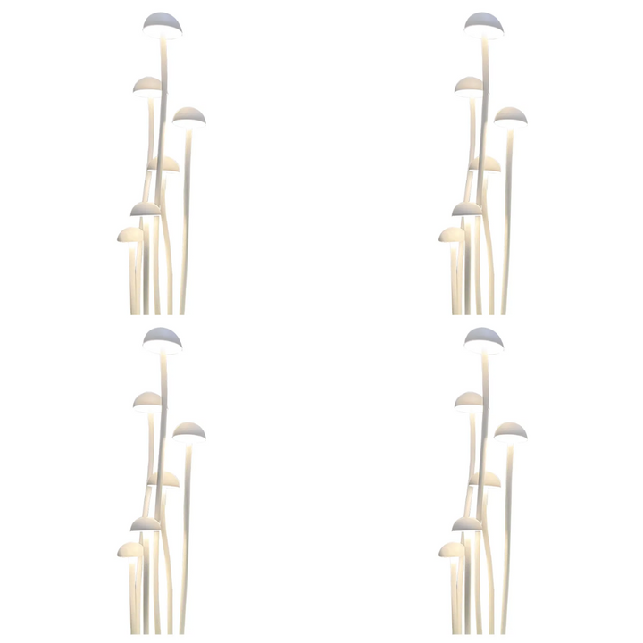 Outdoor Landscape Lighting LED 12V Low Voltage CDPA71 4x/8x/12x Package Mushroom Aluminum 3000K Warm White Integrated LED 12V Low Voltage Path Light White 4 Pack