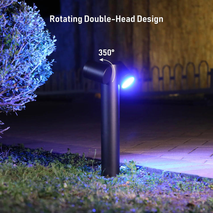 Outdoor Landscape Lighting LED 12V Low Voltage ALPR11 10W RGBCW Bluetooth Smart LED Landscape Pathway Light 2x or 4x Package, 12V-24V AC/DC 400LM
