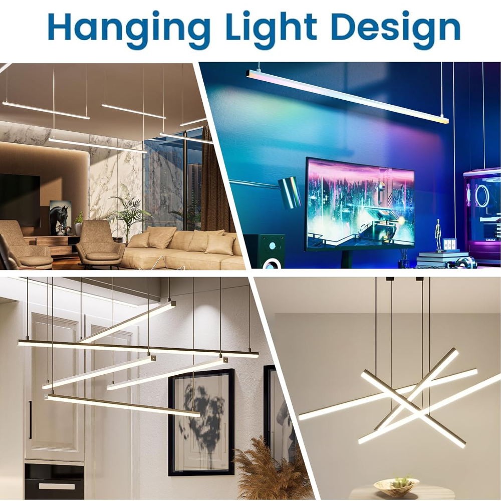 Outdoor Landscape Lighting LED 12V Low Voltage AC15 Spotless Aluminum Channel with Hanging Wire 3.3FT/1M For Max 17mm Width LED Strip Lights Pack of 5 and 10