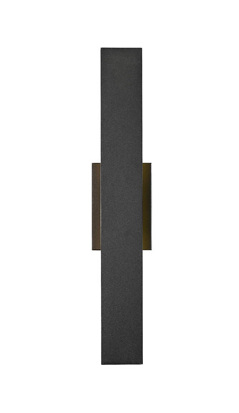 Outdoor Landscape Lighting LED 12V Low Voltage Stylet 5006-24 Outdoor Wall Sconce 3.75 x" x 4.75" x 24" Sand Black Aluminum White Acrylic Dimmable 12W 2 LED-Integrated Line Voltage 120V for Porch, Patio, Garage, Garden, Exterior Lighting