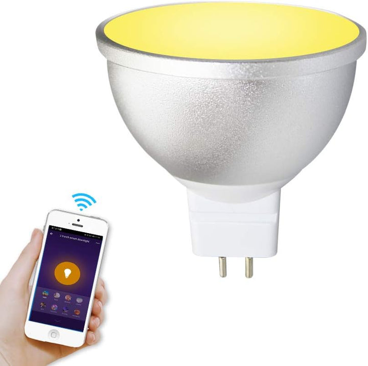 Outdoor Landscape Lighting LED 12V Low Voltage MR16 RGBCW 2700K-6000K 5W Smart WIFI LED Light Bulb, Energy Saving Color Changing 12V Outdoor LED Bulb Compatible with Alexa, Google Assistant, and Siri Single