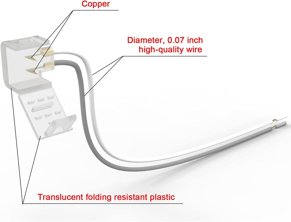 Outdoor Landscape Lighting LED 12V Low Voltage SLN 8 Pack Solderless Strip to Wire Connectors Package for Single Color LED 12V DC Strip Light Neon