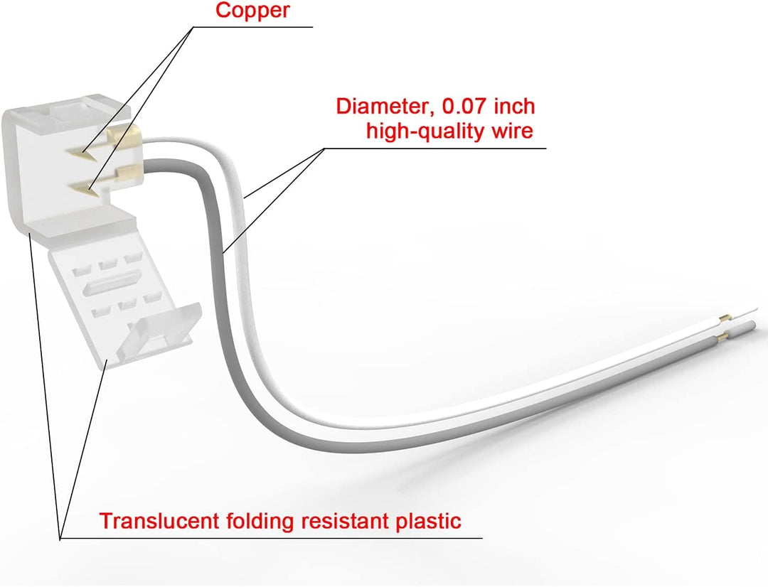 Outdoor Landscape Lighting LED 12V Low Voltage SLN 8 Pack Solderless Strip to Wire Connectors Package for Single Color LED 12V DC Strip Light Neon