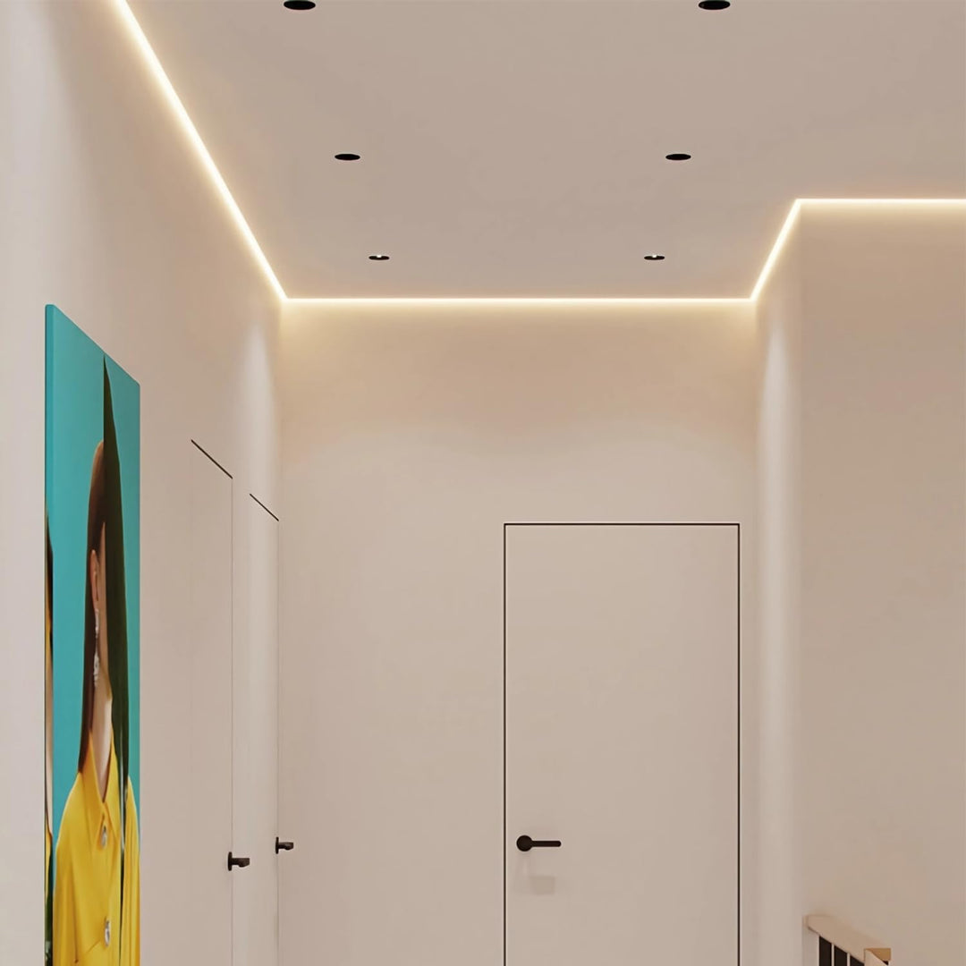 Outdoor Landscape Lighting LED 12V Low Voltage AC16 Suspended Ceiling T-Type Aluminum Channel with 3.3FT/1M For Max Inner 9.6mm Width LED Strip Lights Pack of 5/10/20