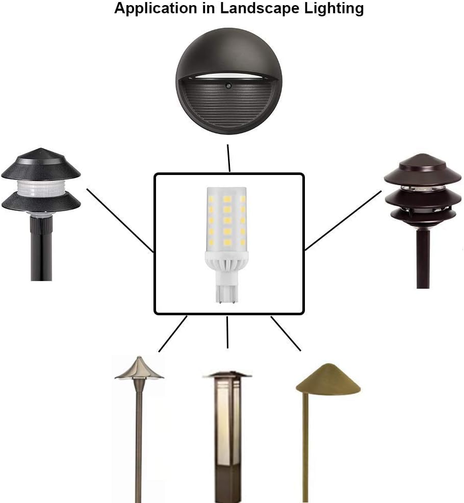 Outdoor Landscape Lighting LED 12V Low Voltage T5 T10 4W 12V LED Wedge Base Light Bulbs Energy Saving Light Bulb