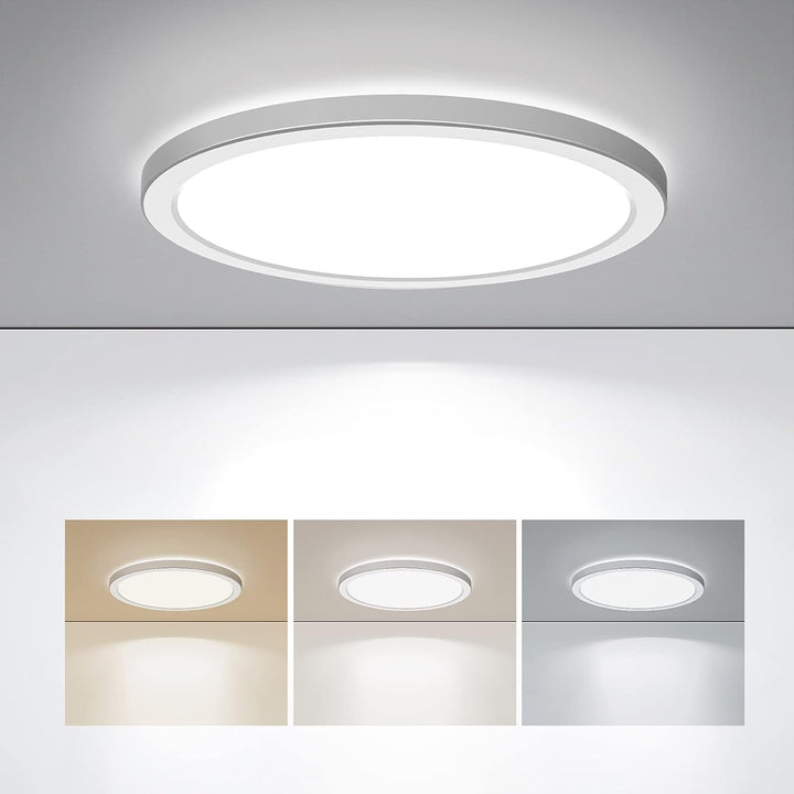 Outdoor Landscape Lighting LED 12V Low Voltage 9" 18W LED Flush Mount Ceiling Light - 120V 3CCT 3000K/4000K/5000K, 1800LM, CRI90