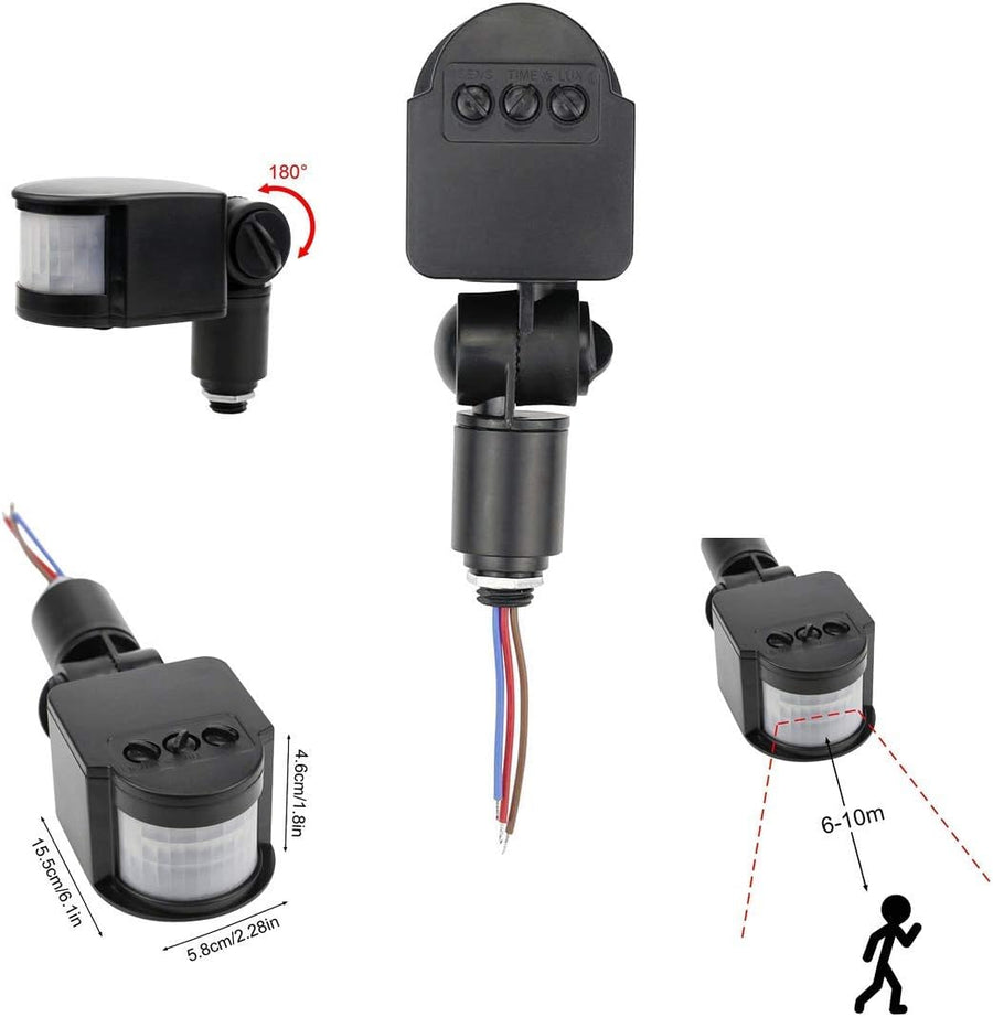 Outdoor Landscape Lighting LED 12V Low Voltage PIR and Motion Sensor DC12V Low Voltage For Outdoor Security Floodlights IP65 Waterproof