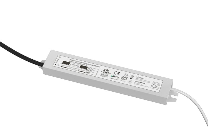Outdoor Landscape Lighting LED 12V Low Voltage LED Driver Power Supply DC9V 24W Low Voltage Transformer IP67 for LED Address Numbers Supports Up to 5 Lighted House Numbers