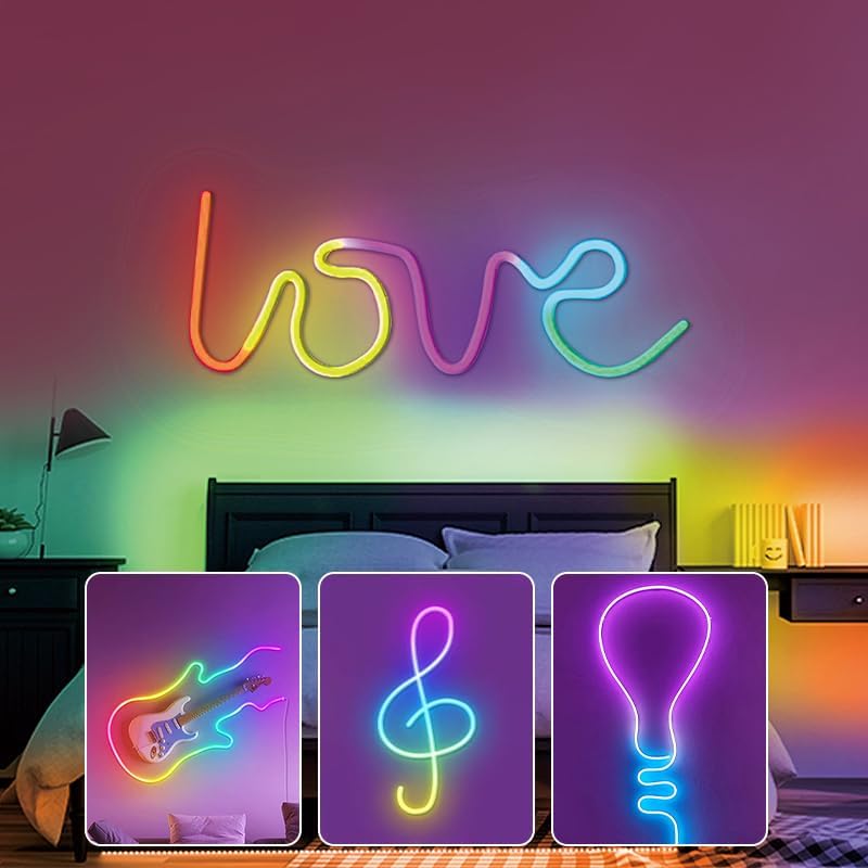 Outdoor Landscape Lighting LED 12V Low Voltage SLNR03 Dotless Neon RGB+IC LED Strip Light 5M DC24V IP67 Outdoor Rated Dimmable Low Voltage Strip Light