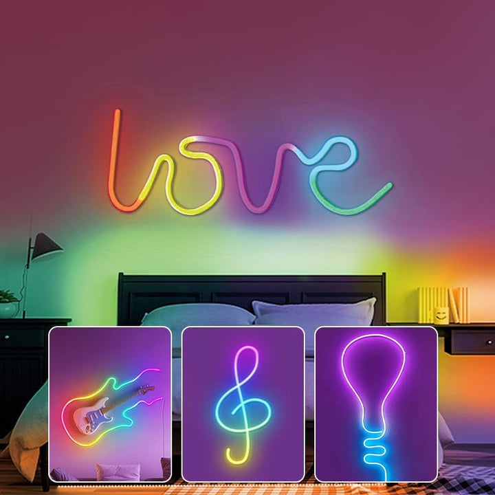 Outdoor Landscape Lighting LED 12V Low Voltage SLNR03 Dotless Neon RGB+IC LED Strip Light 5M DC24V IP67 Outdoor Rated Dimmable Low Voltage Strip Light