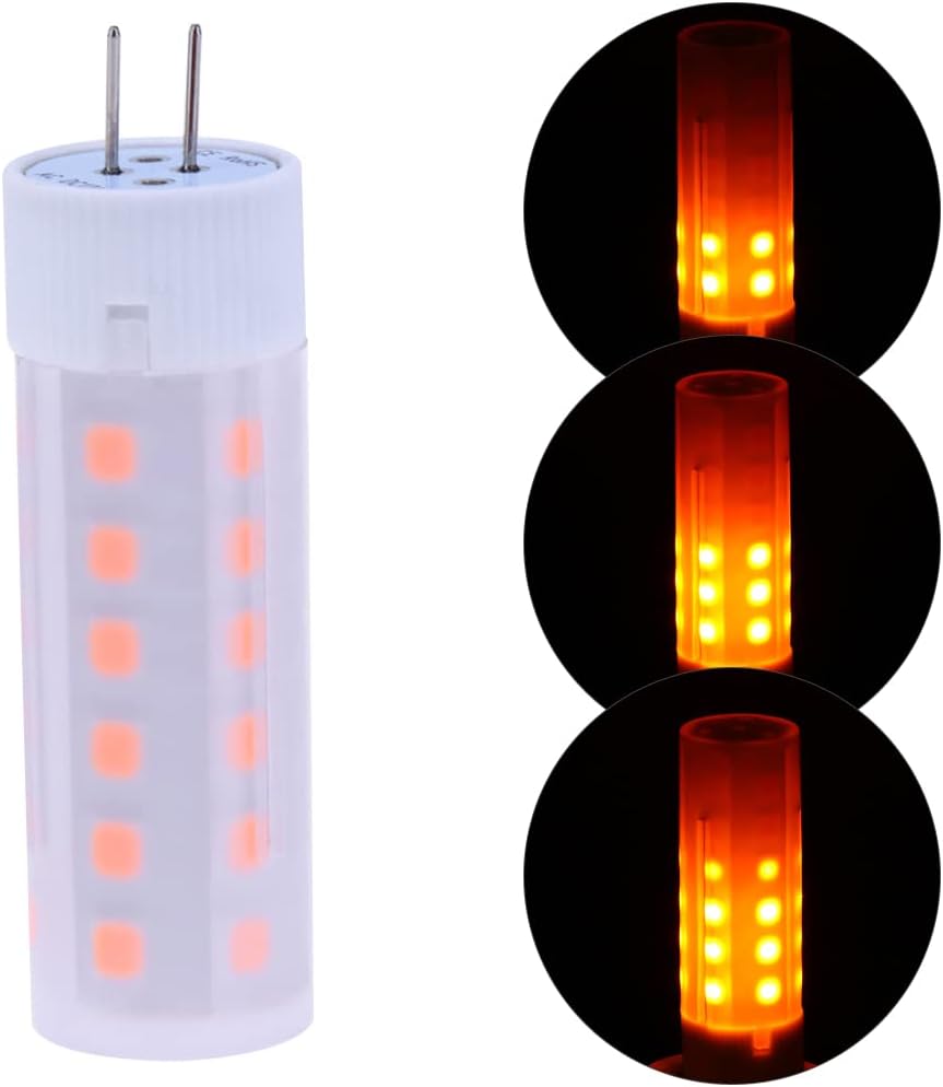 Outdoor Landscape Lighting LED 12V Low Voltage G4 2.5W JC Bi Pin DC12V Tiki Torch Flame Fire Effect 1300K LED Capsule Bulb Energy Efficient