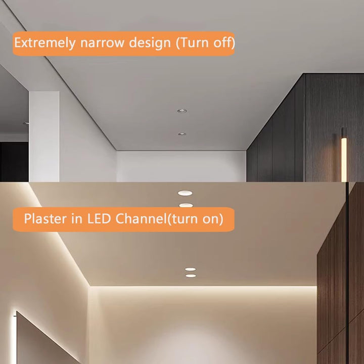 Outdoor Landscape Lighting LED 12V Low Voltage AC18 Suspended Ceiling Z-Type Aluminum Channel with 3.3FT/1M For Max Inner 13.8mm Width LED Strip Lights Pack of 6/10